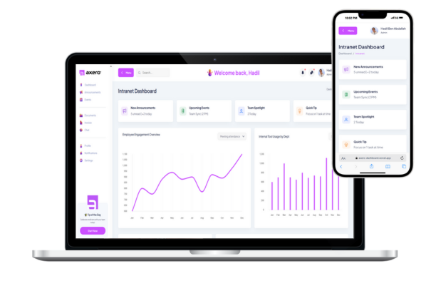 Intranet Dashboard for Axero